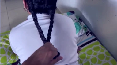 Perverted brother insert cock in mouth and fucked stepsister while she s